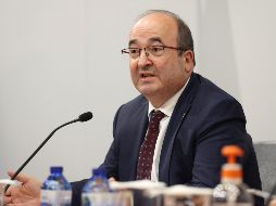 El ministro de Cultura de España, Miquel Iceta, dio a conocer este miércoles el fallo del premio. EFE / R. Jiménez