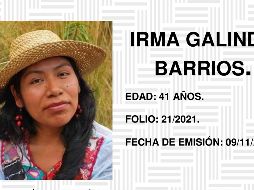 La defensora de 41 años de edad portaba un pantalón de mezclilla y una blusa típica de manta con grecas rojas cuando fue vista por última vez. TWITTER / @FISCALIA_GobOax