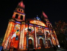 Espectáculo de video mapping en la Catedral Metropolitana. ESPECIAL / Gobierno de Guadalajara