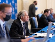Fotografía cedida por la OEA que muestra al secretario general, Luis Almagro, durante un debate de la Asamblea del organismo. EFE/OEA