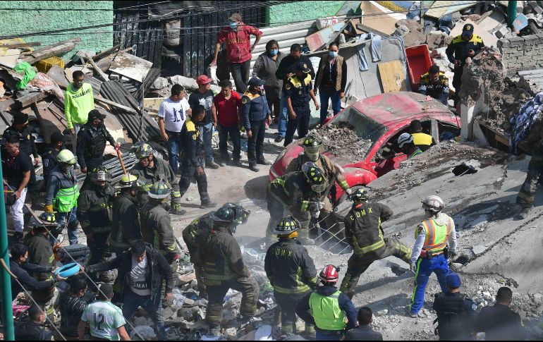 La acumulación de gas provocó la explosión y luego el colapso de una vivienda en la alcaldía Miguel Hidalgo. SUN/ARCHIVO