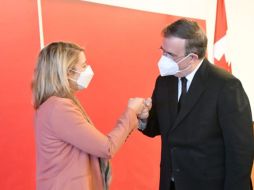 En la reunión tocaron temas como la atención a las causas estructurales de la migración, y la resiliencia y fortaleza de las cadenas de valor. TWITTER/@m_ebrard