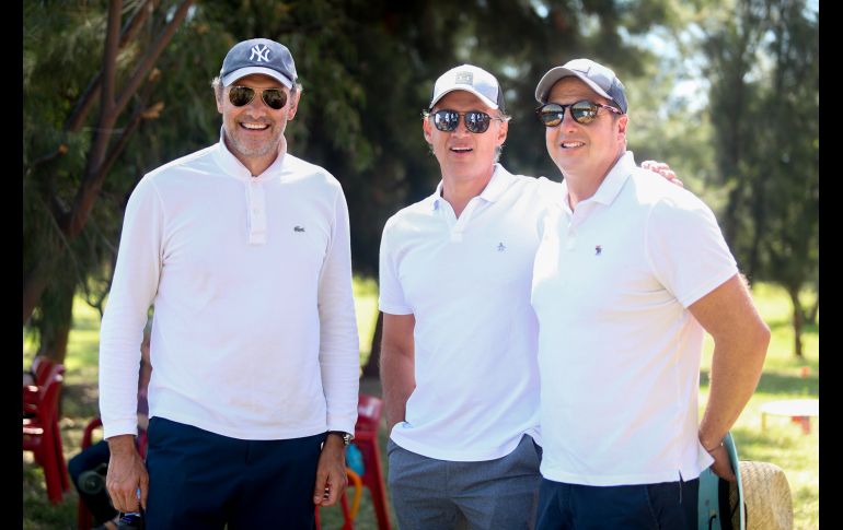 Jaime Palomino, Aldo Ibarrarán y Jorge Suárez. GENTE BIEN JALISCO/CLAUDIO JIMENO