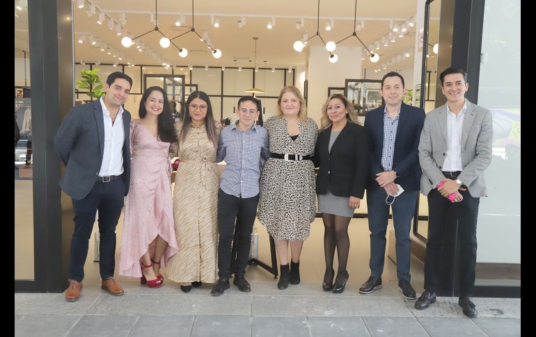 Jorge Sota, Estefanía López, Delia Camarena, Manuel Ibáñez, Jimena Dávalos, Adriana Aparicio, Enrique Lerma y Alfonso Zavala. GENTE BIEN JALISCO/ CLAUDIO JIMENO