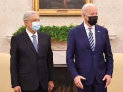 PRIMERA VEZ. Andrés Manuel López Obrador y Joe Biden, sostuvieron este jueves su primera reunión bilateral presencial. TWITTER/@lopezobrador_