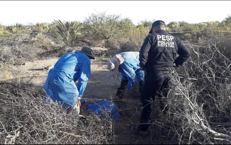 El descubrimiento se dio alrededor del mediodía del miércoles tras una jornada de búsqueda que decenas de mujeres. EFE / D. Sánchez