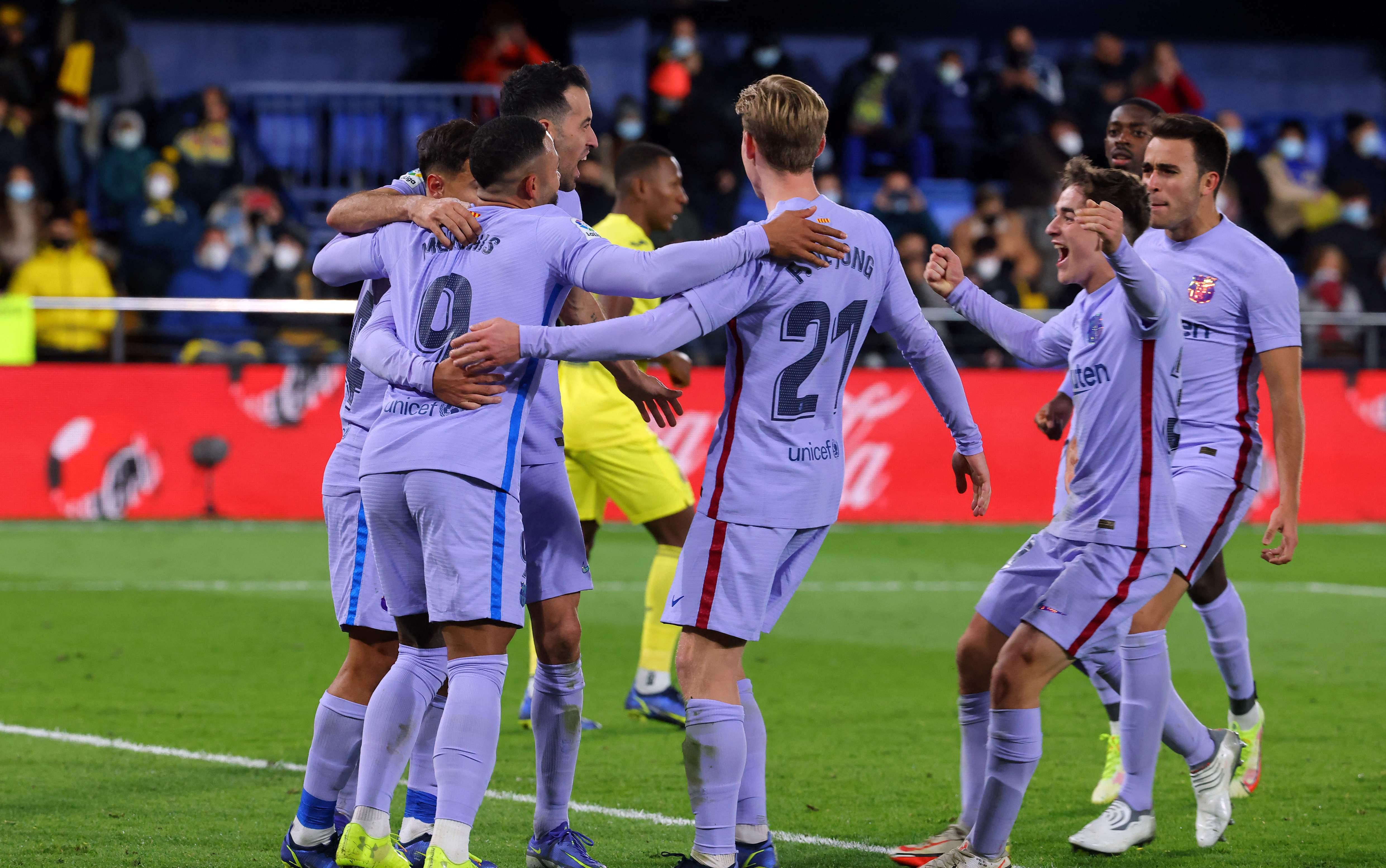 IMPULSO. Ante el Villarreal, el Barcelona logró su primera victoria de visitante esta temporada. AFP/J. Jordan