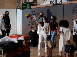 INCERTIDUMEBRE. Algunas de las participantes ya hicieron el viaje a Israel para la competencia. AFP/A. Gharabli