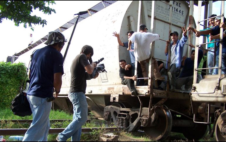 Fotografía cedida por Fraguacine que muestra la grabación del documental 