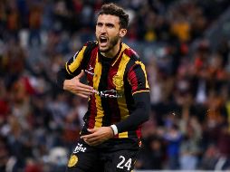Rodrigo Godínez en festejo de gol , durante el partido de cuartos de final ida de la Liga BBVA Expansión MX entre Leones Negros de la UDG y Toros de Celaya. celebrado en el estadio Jalisco. IMAGO7
