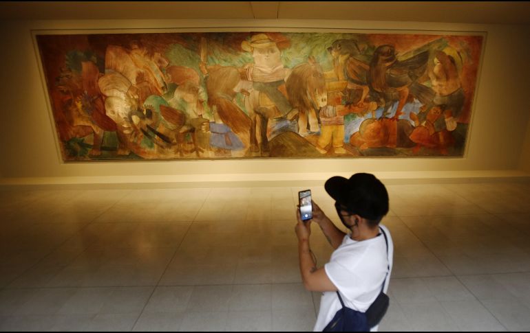“Escena con Jinete”. Nombre del mural del artista colombiano Fernando Botero, pintado en 1960. EFE