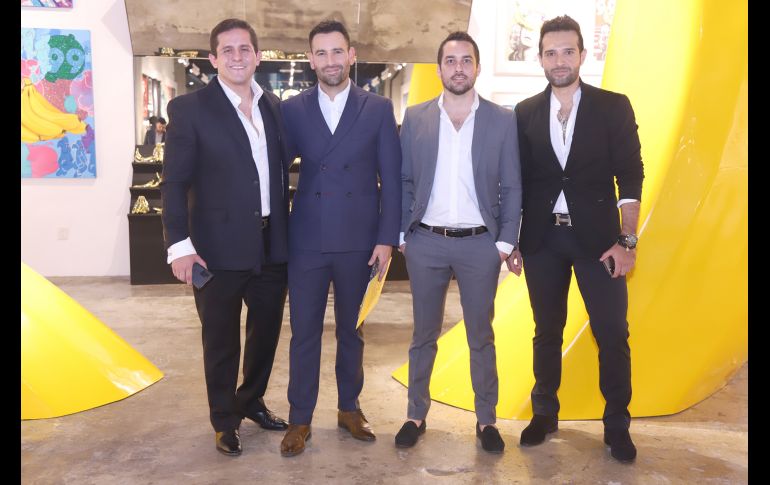 Juan Riestra, Germán De Zulueta, Lucho Fernández del Valle y Carlos Lomelí GENTE BIEN JALISCO/CLAUDIO JIMENO