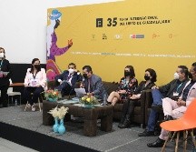 El anuncio de los ganadores del Premio Jalisco de Periodismo en su edición 2021 se hizo en la sala de prensa de la FIL. A. Camacho