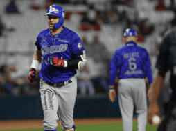 Dariel Álvarez. EL beisbolista consiguió una carrera en la victoria de los Charros. @charrosbeisbol