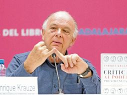 Enrique Krauze. El historiador y ensayista, durante la presentación de su libro “Crítica al poder presidencial”, en la FIL. Cortesía/ FIL