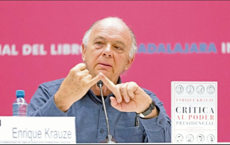 Enrique Krauze. El historiador y ensayista, durante la presentación de su libro “Crítica al poder presidencial”, en la FIL. Cortesía/ FIL