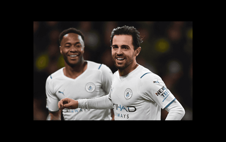 Bernardo Silva. El mediocapista portugués anotó un doblete para impulsar al Man City hacia la victoria y liderato de la clasificación general. AFP