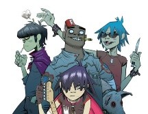 Gorillaz está conformada por las animaciones de Noodle, 2-D, Murdoc Niccals y Russel Hobbs. ESPECIAL