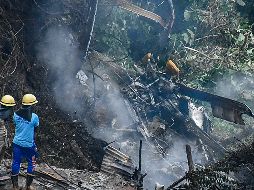 La aeronave se desplomó en una zona boscosa al sur del país. AFP