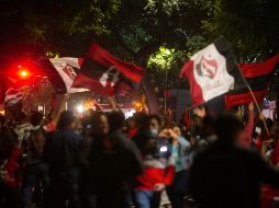A pesar del resultado adverso 3-2, La Fiel se mostró orgullosa y confiada en remontar en casa. EL INFORMADOR/G. Gallo
