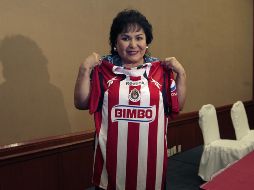 Carmelita Salinas fue considerada la madrina vitalicia de Chivas, equipo al que apoyó por más de 60 años. EL INFORMADOR / ARCHIVO