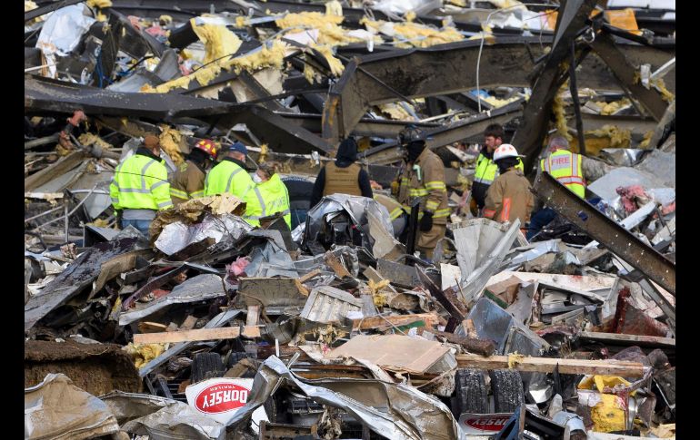 Diferentes localidades de Kentucky quedaron devastadas debido al fenómeno. AFP/J. Amis