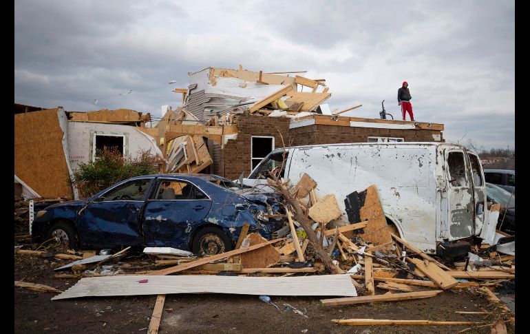 Diferentes localidades de Kentucky quedaron devastadas debido al fenómeno. AP/M. Clubb