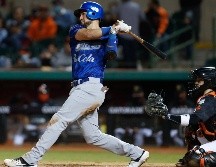 Agustín Murillo inició el camino a la victoria con un doblete productor de tres carreras en la quinta entrada. TWITTER/charrosbeisbol