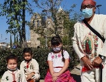 Preciado acudió a la misa de las 10:00 horas de este domingo en el Santuario de la Virgen de Guadalupe, ubicado en avenida Alcalde, acompañado de sus tres nietos. EL INFORMADOR/E. Gómez