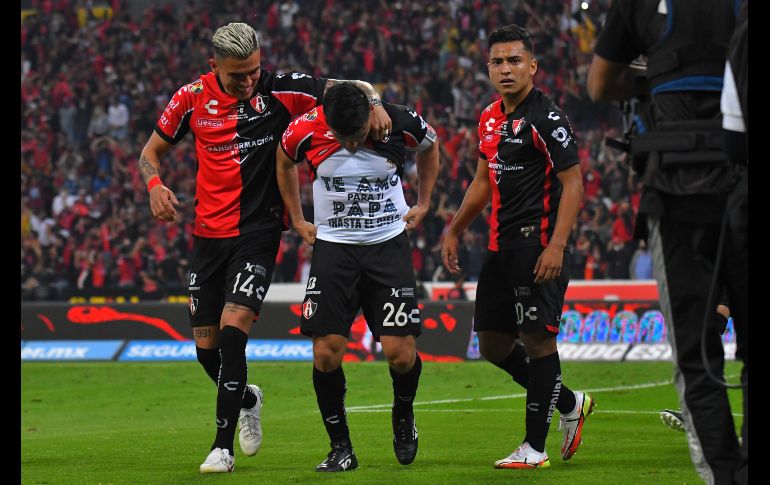 HASTA EL CIELO. Aldo Rocha dedicó su gol a su fallecido padre. IMAGO7