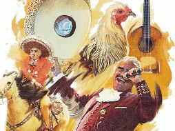 Artista. Además de cantar, Vicente Fernández participó en diversas películas. El Informador/ Ilustración: E. Victoria