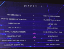 Definidos. Al repetir el sorteo, así quedó definida la serie de octavos de final de la Champions League. EFE