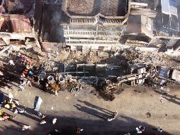 La pipa explotó tras volcarse a su paso por un barrio en Cap-Haitien. AFP/Departamento de Comunicación del Gobierno de Cap-Haitien