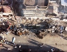 La pipa explotó tras volcarse a su paso por un barrio en Cap-Haitien. AFP/Departamento de Comunicación del Gobierno de Cap-Haitien