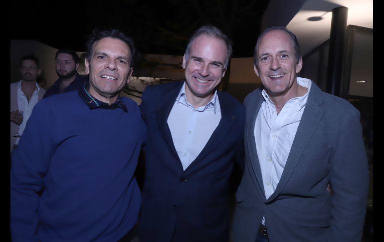 Cesar Sandoval, Carlos Del Río y Edmundo Ochoa. GENTE BIEN JALISCO/ CLAUDIO JIMENO