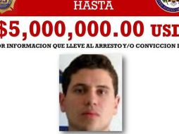 Iván Archivaldo Guzmán Salazar. Los buscados están acusados de delitos de narcotráfico. ESPECIAL/U.S. Department of State