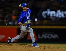 Brennan Bernardino ponchó a nueve jugadores de Guasave, un récord personal vistiendo la franela de los Charros. TWITTER/charrosbeisbol