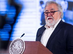 En la imagen Alejandro Encinas, subsecretario de Derechos Humanos de la Secretaría de Gobernación (Segob) en la rueda de prensa matutina en el Palacio Nacional. EFE / Presidencia de México