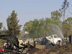 La vivienda, donde se almacenaban grandes cantidades de explosivos, quedó totalmente destruida. SUN/ARCHIVO