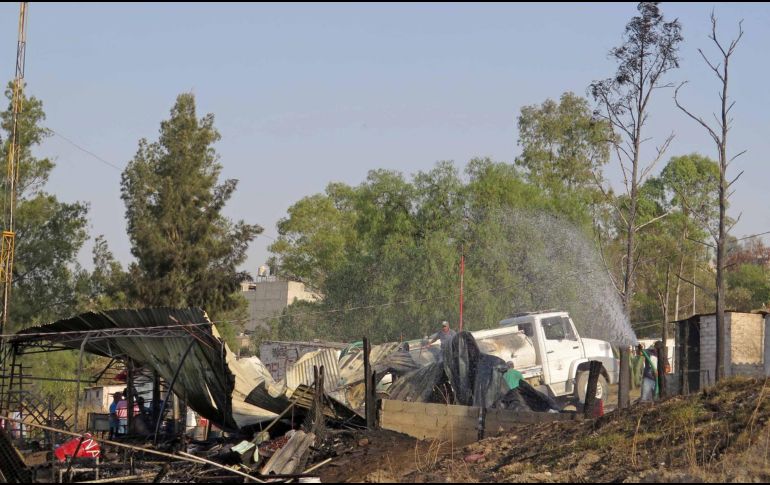 La vivienda, donde se almacenaban grandes cantidades de explosivos, quedó totalmente destruida. SUN/ARCHIVO