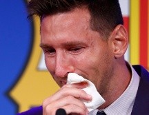 SE QUEBRÓ. Lionel Messi entre lágrimas se despidió del Barcelona. AP/ARCHIVO