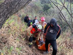 El servicio se desarrolló en un barranco ubicado en las inmediaciones de avenida Camino de los Parques, cerca del Fraccionamiento Colinas de San Isidro. ESPECIAL /