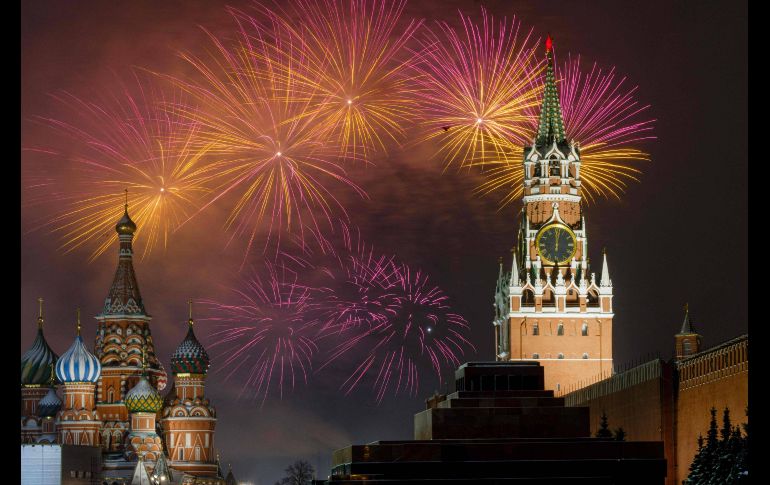 Celebraciones en la Plaza Roja de Moscú, en Rusia. AFP/D. Dilkoff