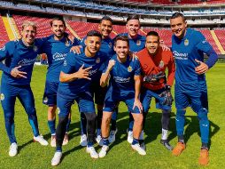 Entusiasmados. El plantel del Rebaño Sagrado se mostró animado en los entrenamientos previo a su debut en Liga. @chivas