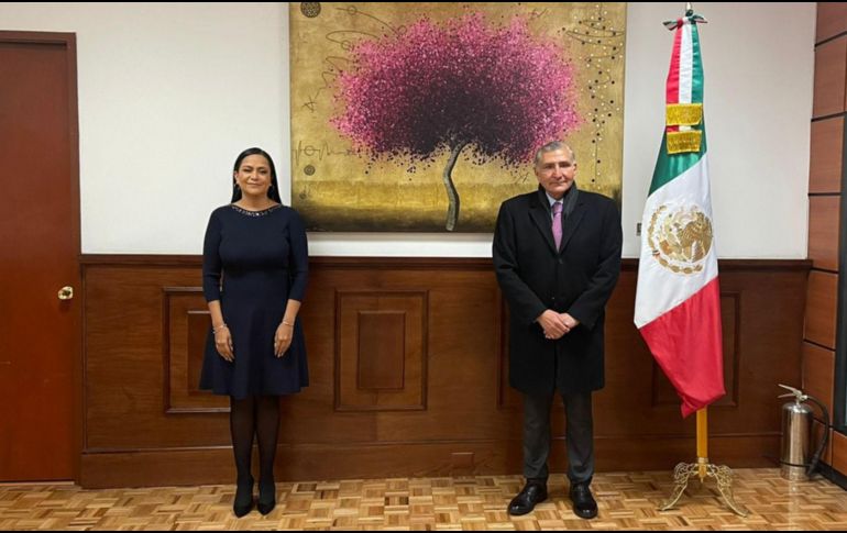 El secretario de Gobernación, Adán Augusto López, dio posesión del cargo a la nueva secretaría de Bienestar, Ariadna Montiel. TWITTER@GobiernoMX