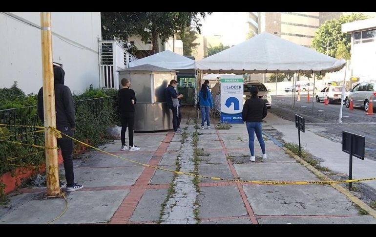 Las pruebas de Radar Jalisco se realizan en el Centro Universitario de Ciencias de la Salud. EL INFORMADOR