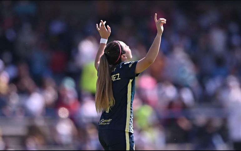 EL PRIMERO. Katty Martínez marcó su primera anotación con la playera de las Águilas. IMAGO7