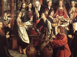 «María le dijo a Jesús: “Ya no tienen vino”. Jesús le contestó: “Mujer, ¿qué podemos hacer tú y yo? Todavía no llega mi hora”. Pero ella dijo a los que servían: “Hagan lo que él les diga”».  WIKIMEDIA/«Boda de Caná», de Gerard David