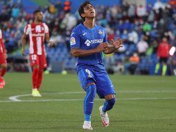 Prestado por Chivas, y con una opción de compra, JJ Macías llegó al Getafe en julio de 2021 para dar el salto al futbol de Europa, pero de momento su paso por la Liga española no está siendo fructífero. EFE / ARCHIVO