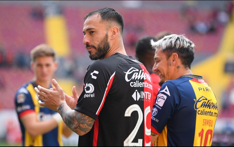 Aguilera sufrió una contusión en la parrilla costal izquierda en el partido contra San Luis. IMAGO7/L. Barba